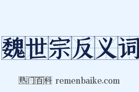 魏世宗反义词是什么意思的图片